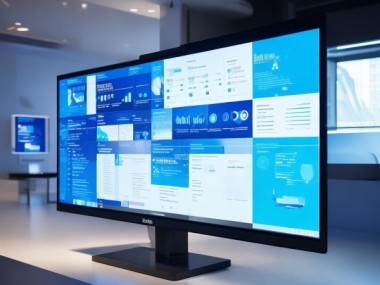 蓝白商务动态PPT，视觉盛宴，企业形象的完美结合